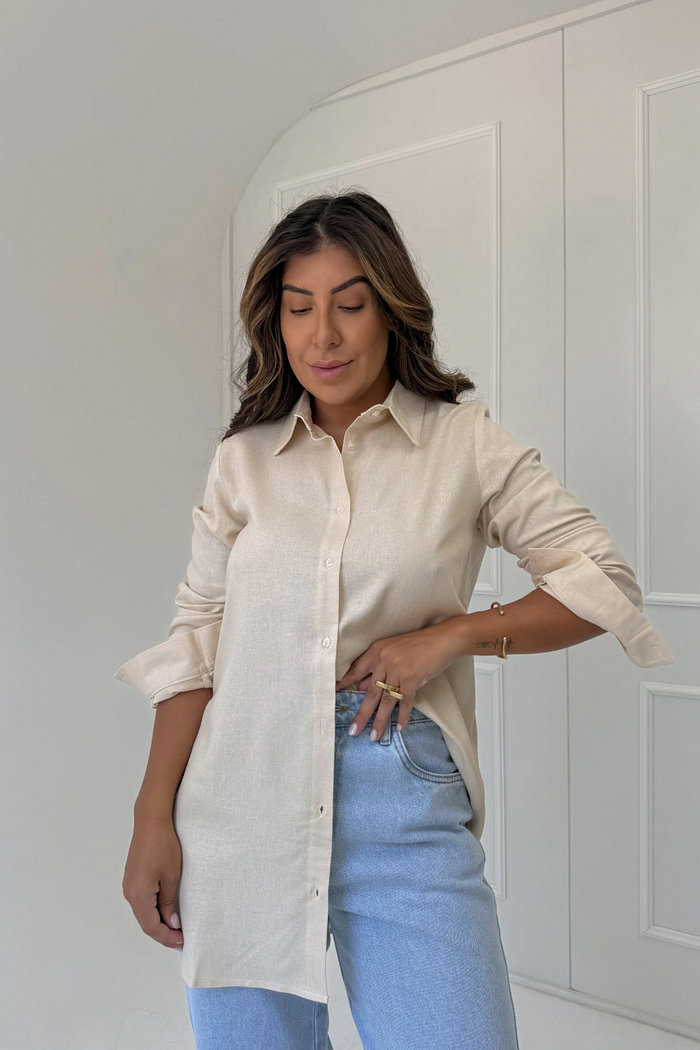 CAMISA LONGA EM LINHO ASTRID