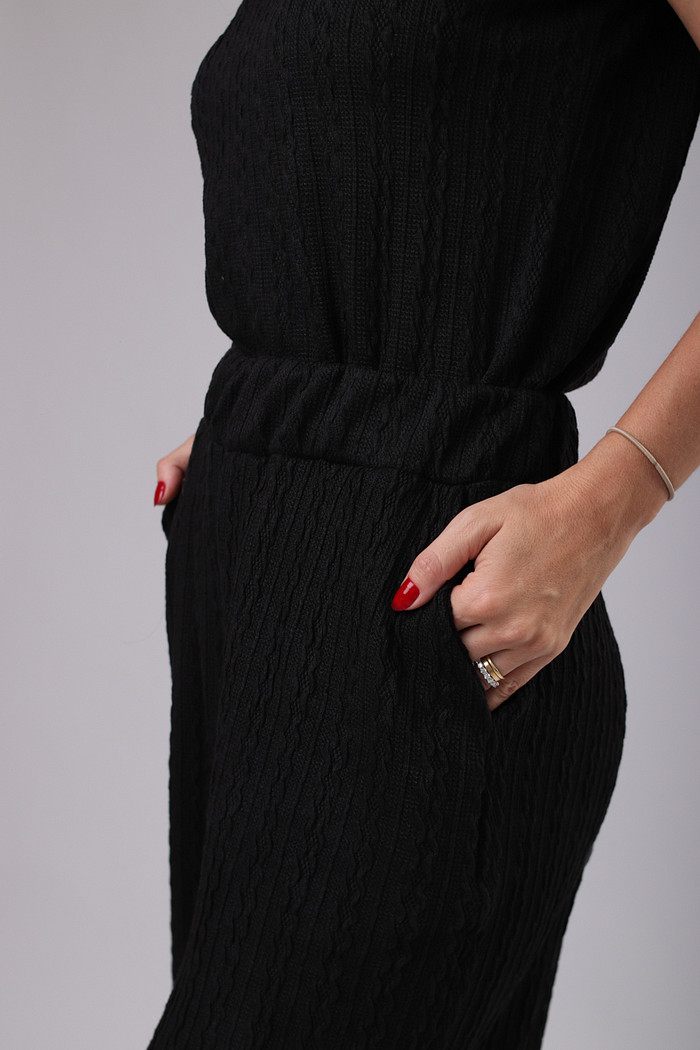 CONJUNTO POLO TRAMA PRETO