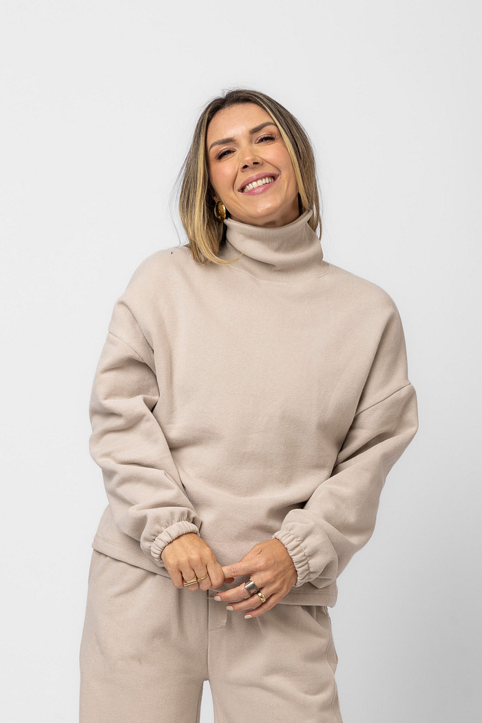 MOLETOM SELKE GELO - CAMURÇA TOUCH