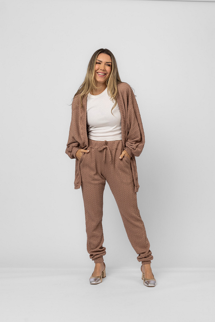 CALÇA TRICOT MÂNE NUDE