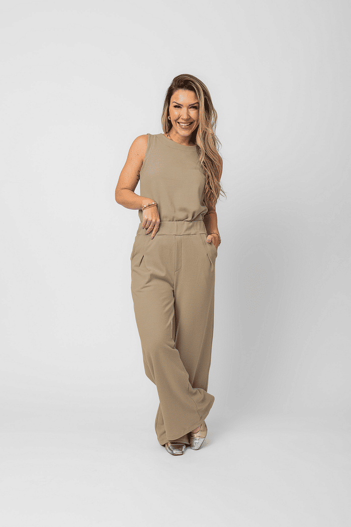 CONJUNTO PANNA PIQUET CINZA EUCALIPTO