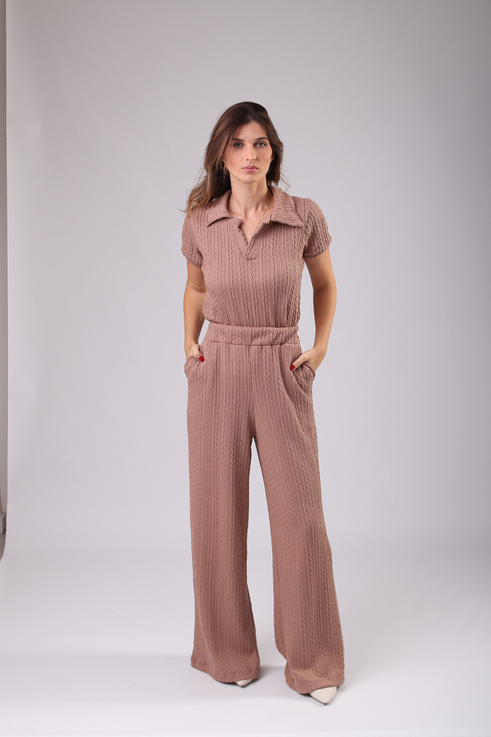 CONJUNTO POLO TRAMA NUDE