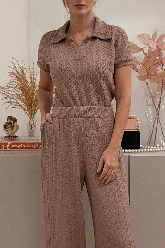 CONJUNTO POLO TRAMA NUDE