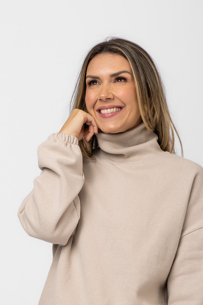 MOLETOM SELKE GELO - CAMURÇA TOUCH