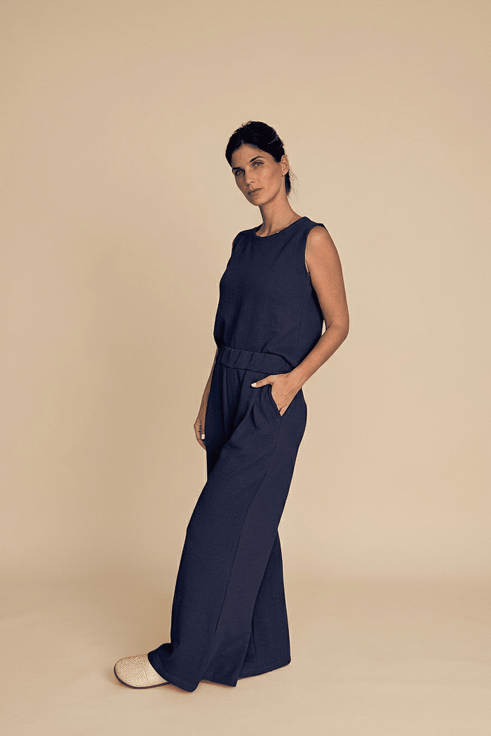 CONJUNTO PANNA MARINHO MIDNIGHT -  BLUSA + CALÇA