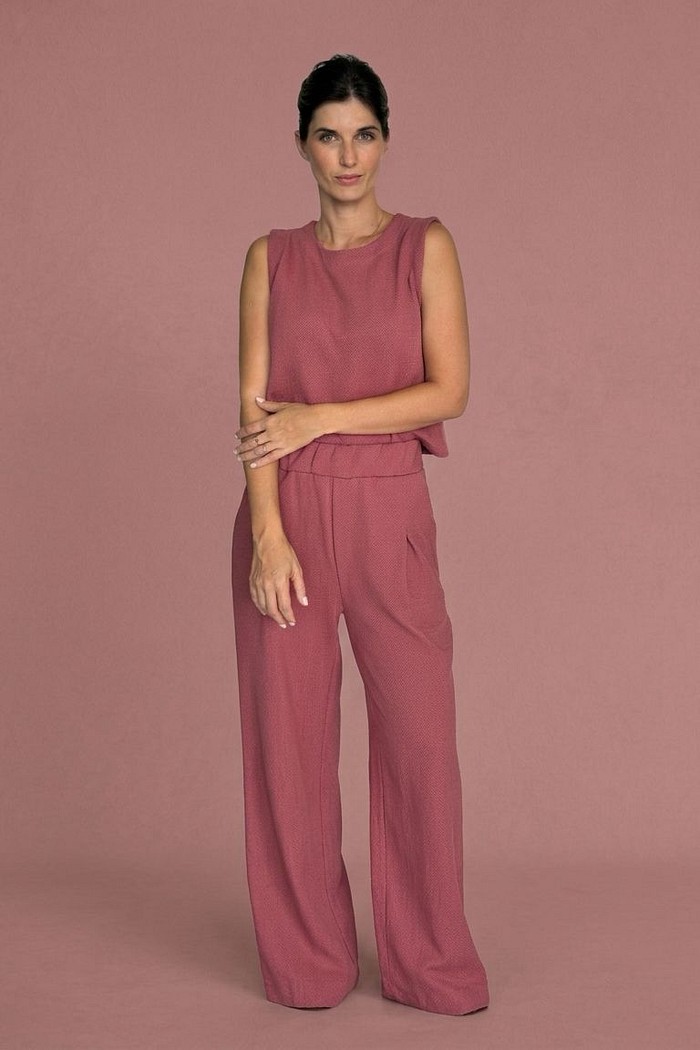 CONJUNTO PANNA MUTED BLUSH -  BLUSA + CALÇA