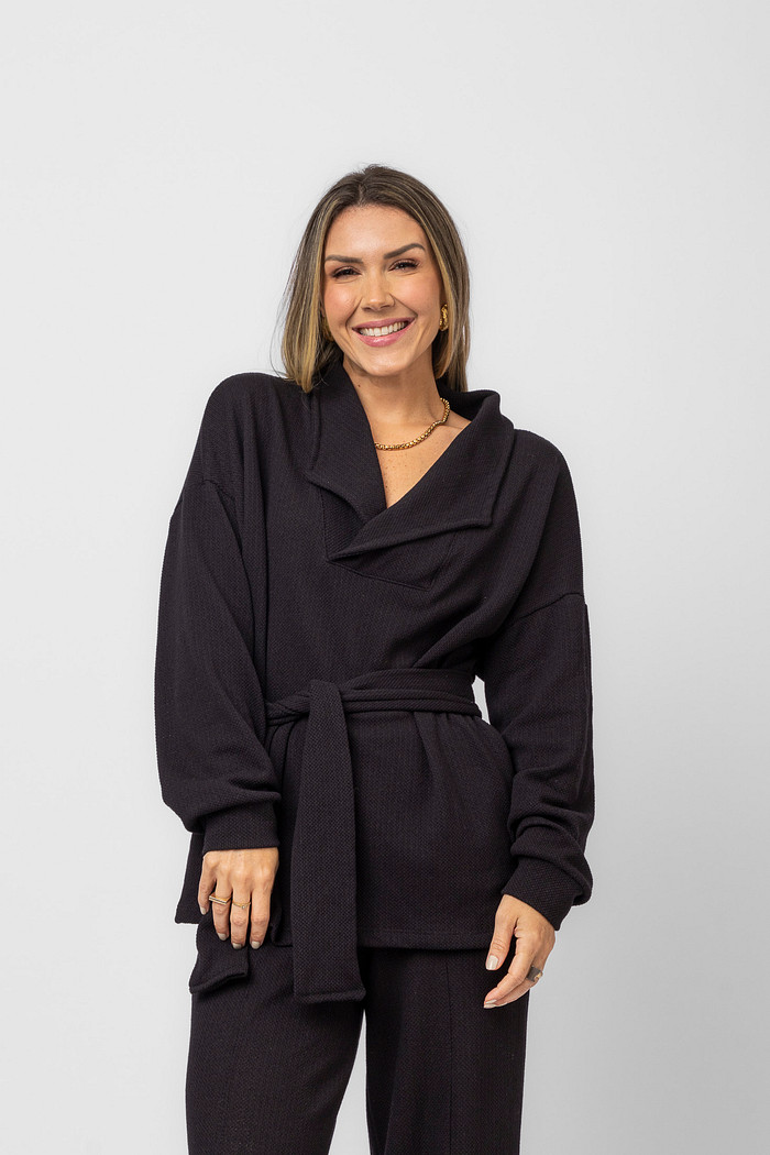 BLUSÃO BRETZEL PRETO