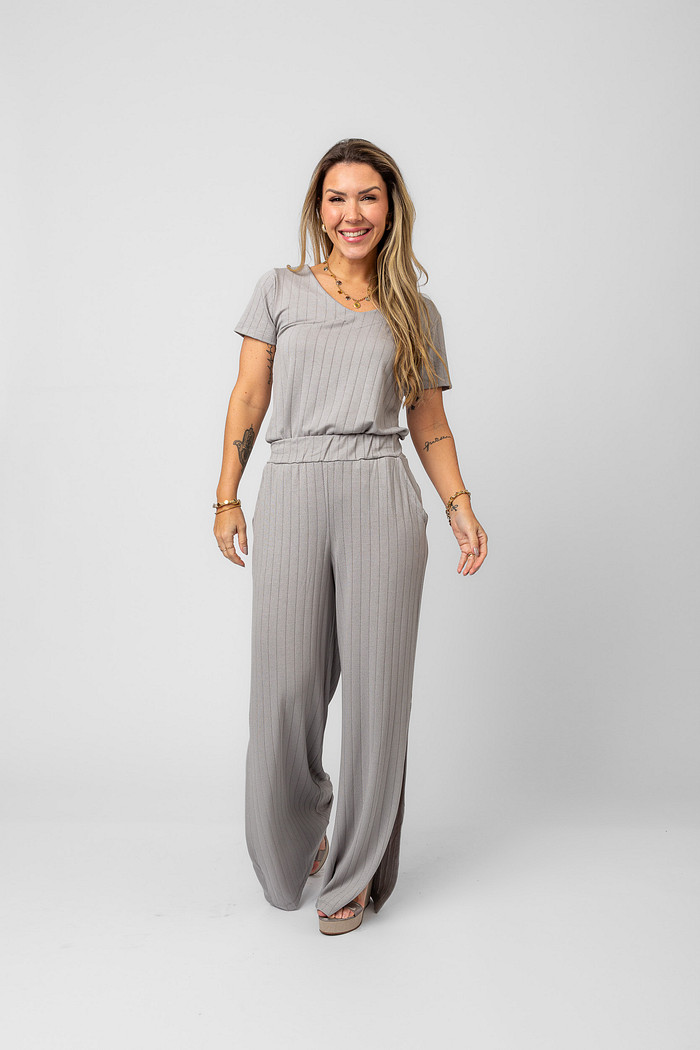 CONJUNTO LYS CINZA CLARO