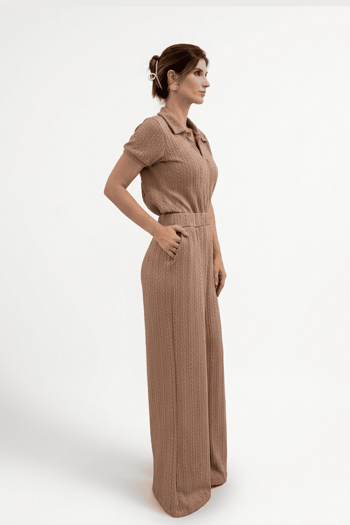 CONJUNTO POLO TRAMA NUDE