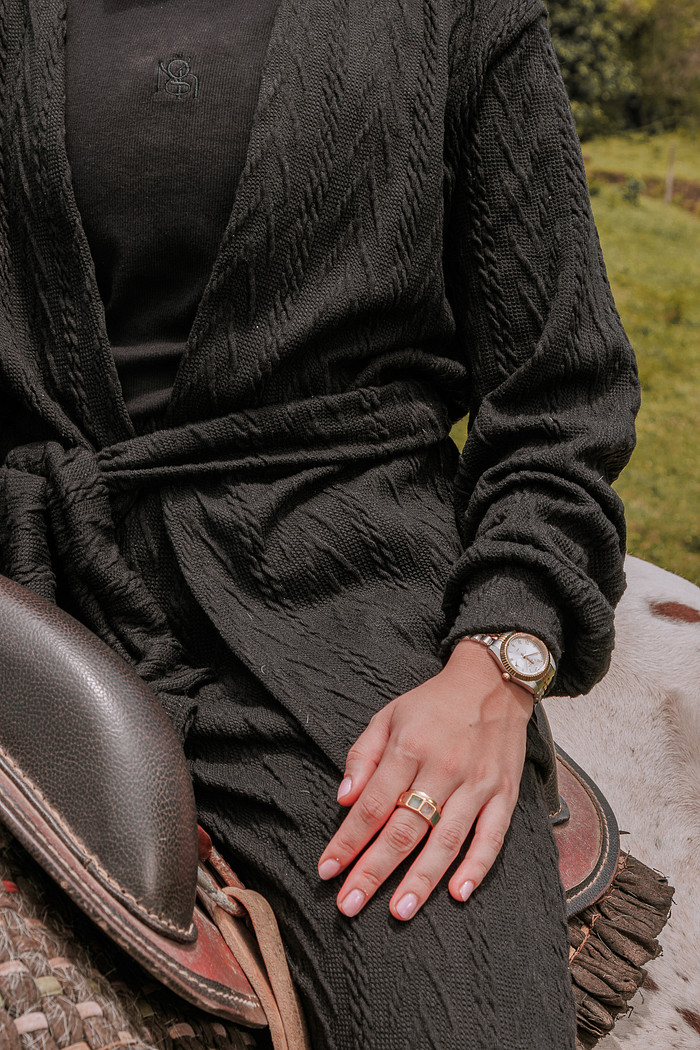 CARDIGAN TRICOT MÂNE PRETO