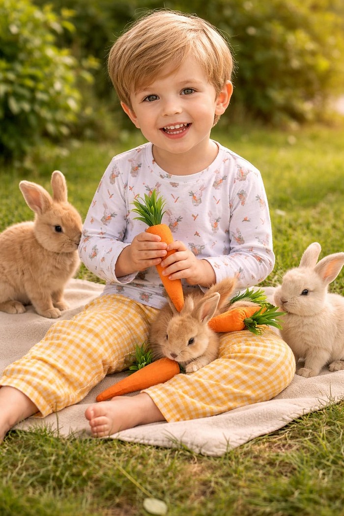 Calça Xadrez Laranja+ Camiseta Estampada