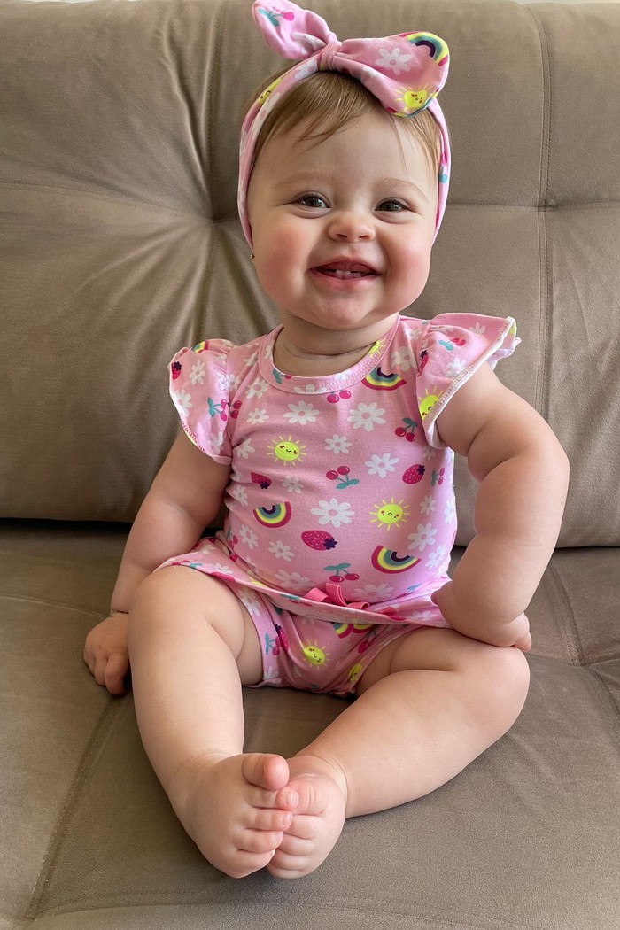 Body Frufru MC + Short Saia + Laço