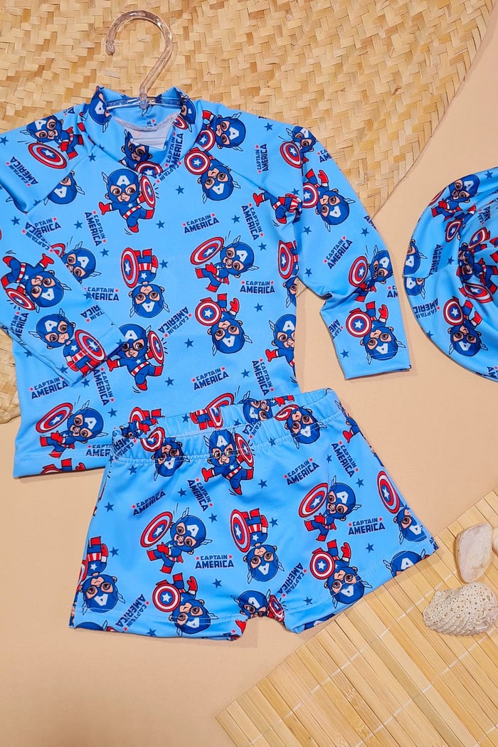 Blusa + Sunga + Chapéu