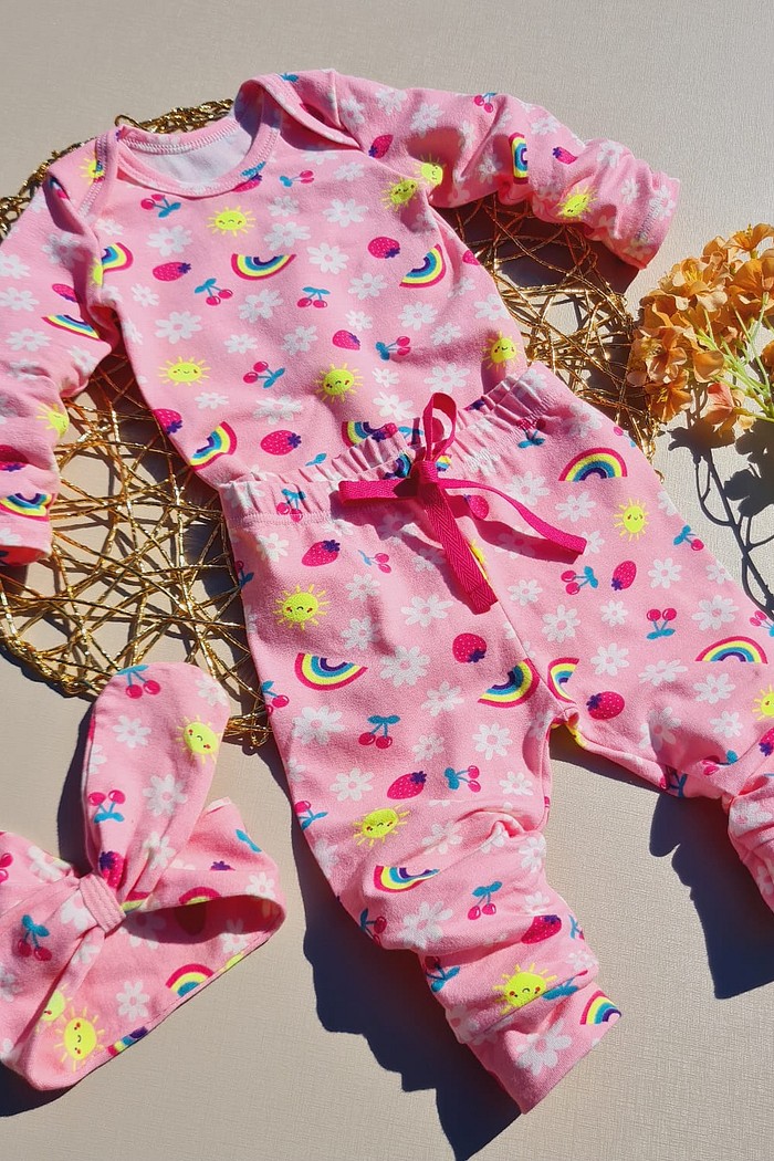 Body ML + Calça + Laço