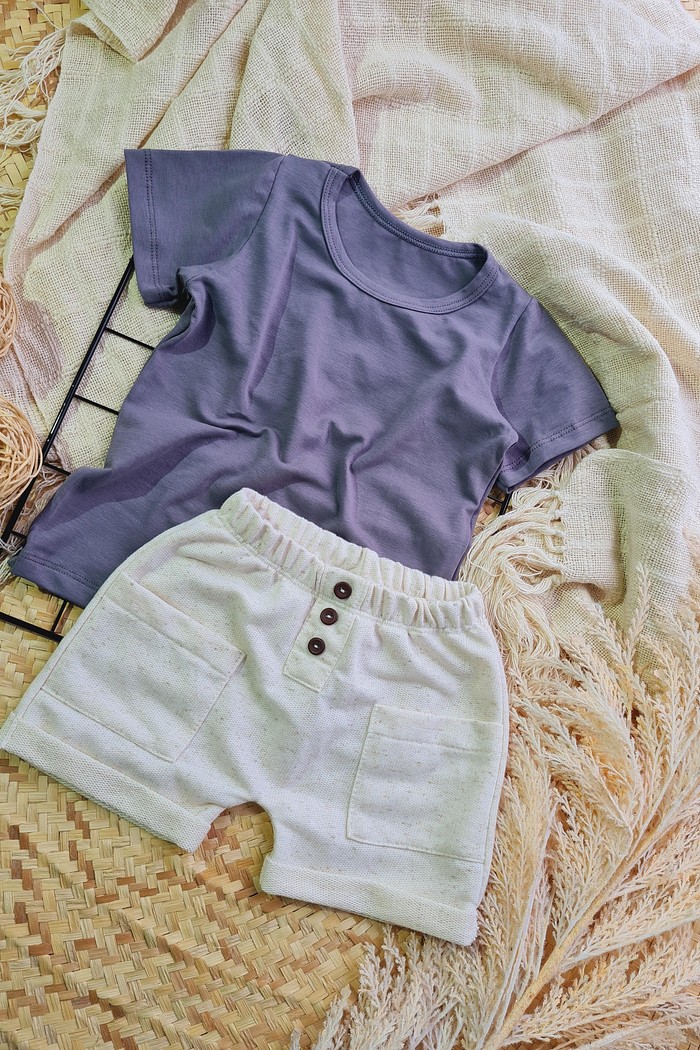 Shorts Linho + Camiseta MC