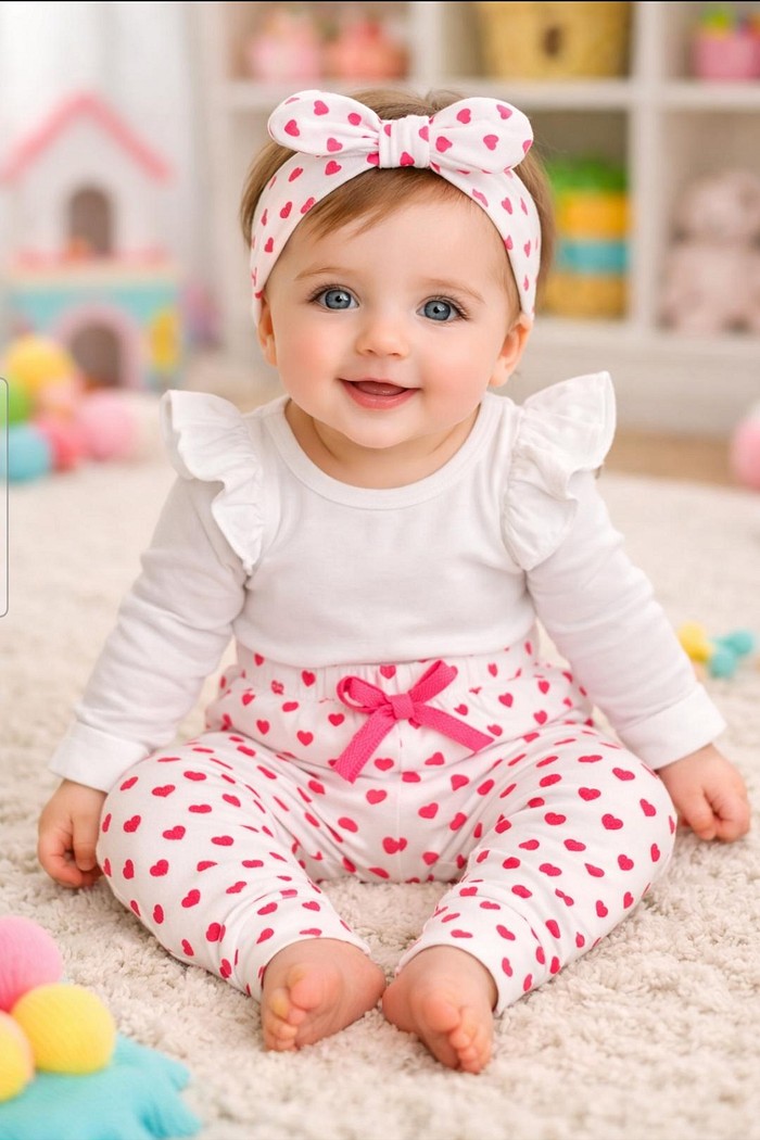 Body Frufru ML Off + Calça + Laço