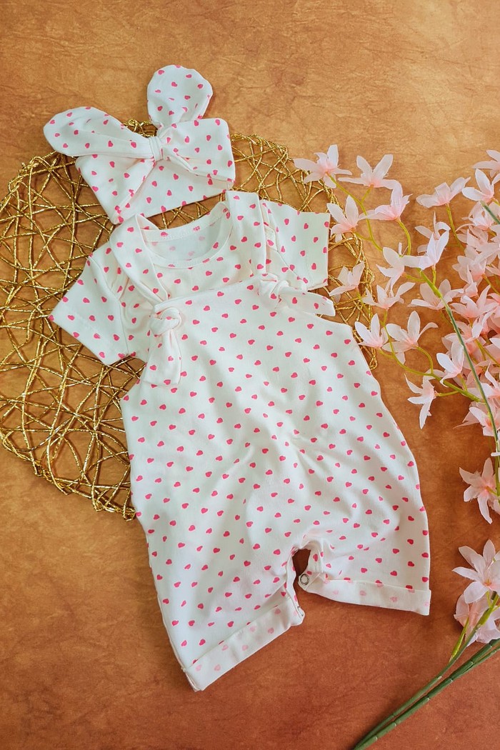 Body MC Estampado+ Jardineira + Laço