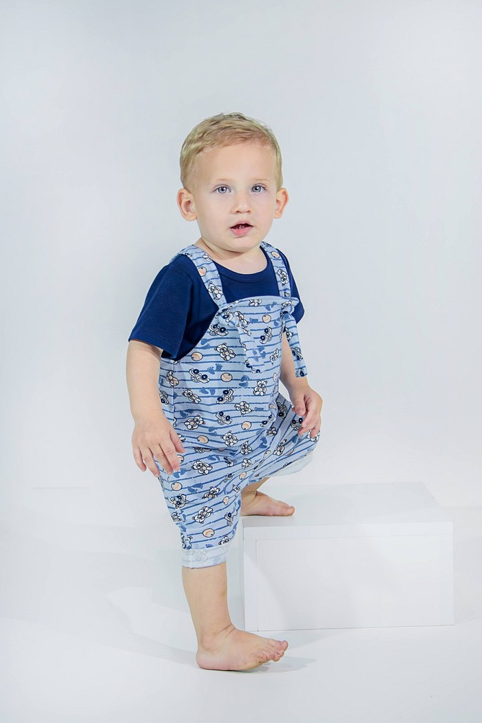 Body MC Marinho + Jardineira