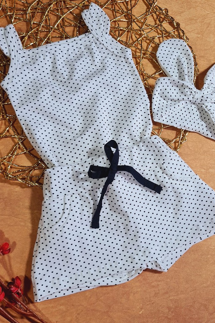 Body Alcinha + Shorts Saia + Laço