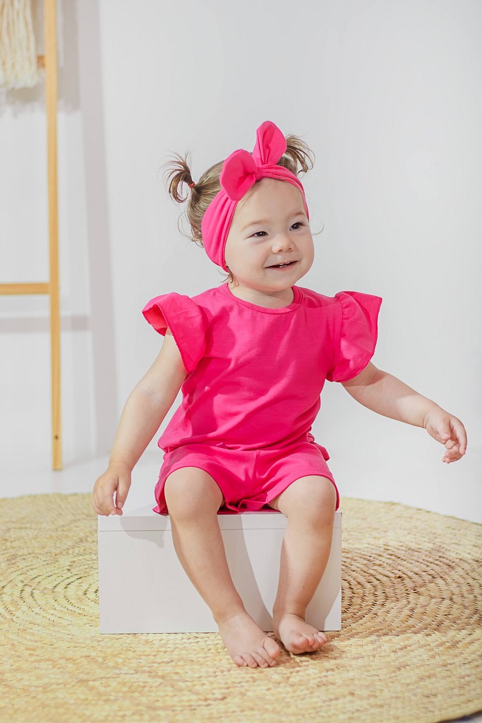 Camiseta Frufru MC + Bermuda + Laço