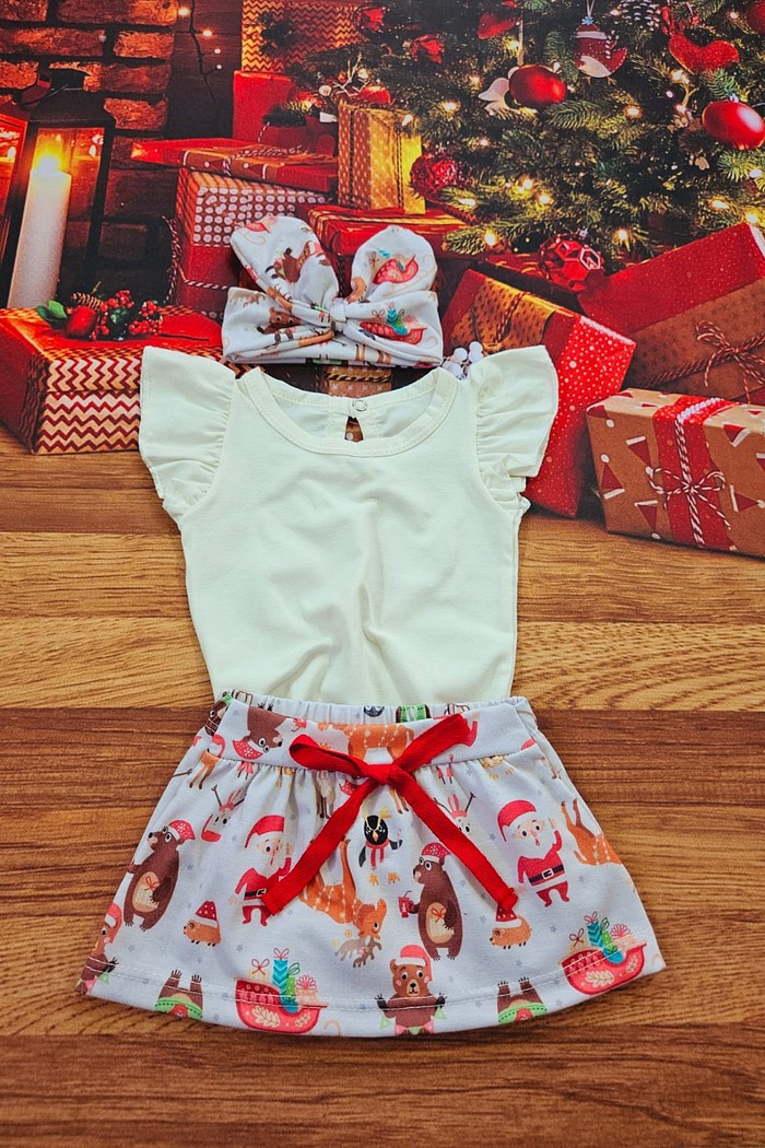 Body Frufru MC Off + Saia + Laço