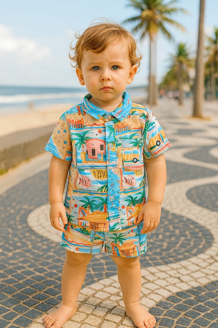 Camisa + Bermuda Tactel