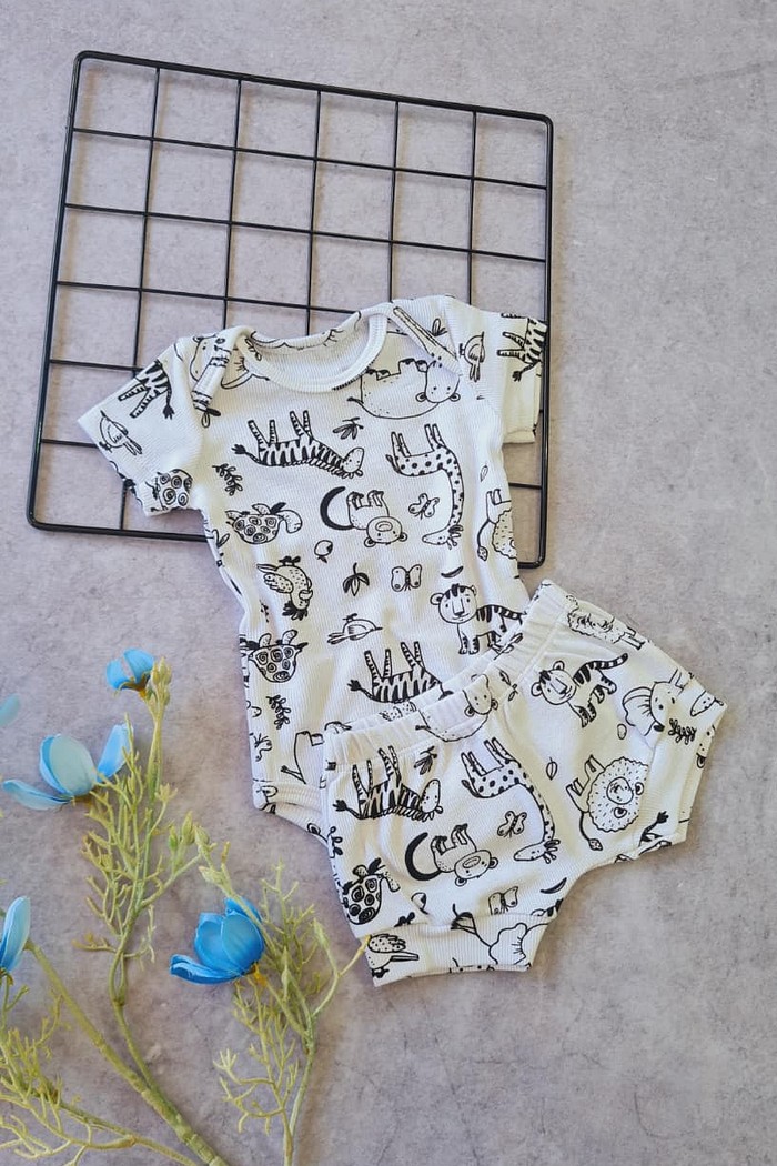 Conjunto Canelado Manga Curta