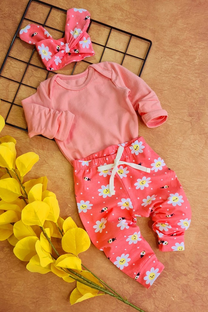 Body ML Rose + Calça + Laço