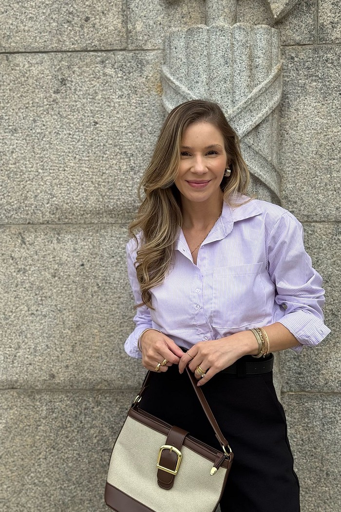 CAMISA TRICOLINE LISTRADA OVER