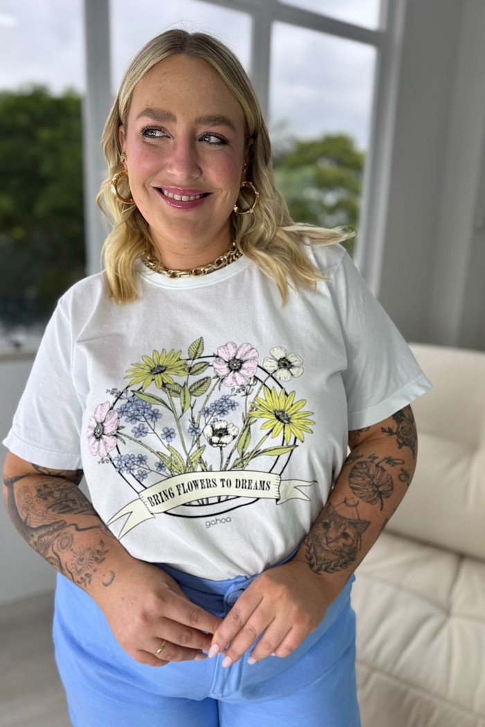 CAMISETA T SHIRT FLORES