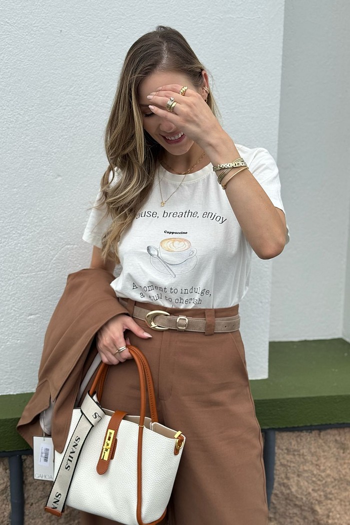 CAMISETA T-SHIRT CAPPUCCINO