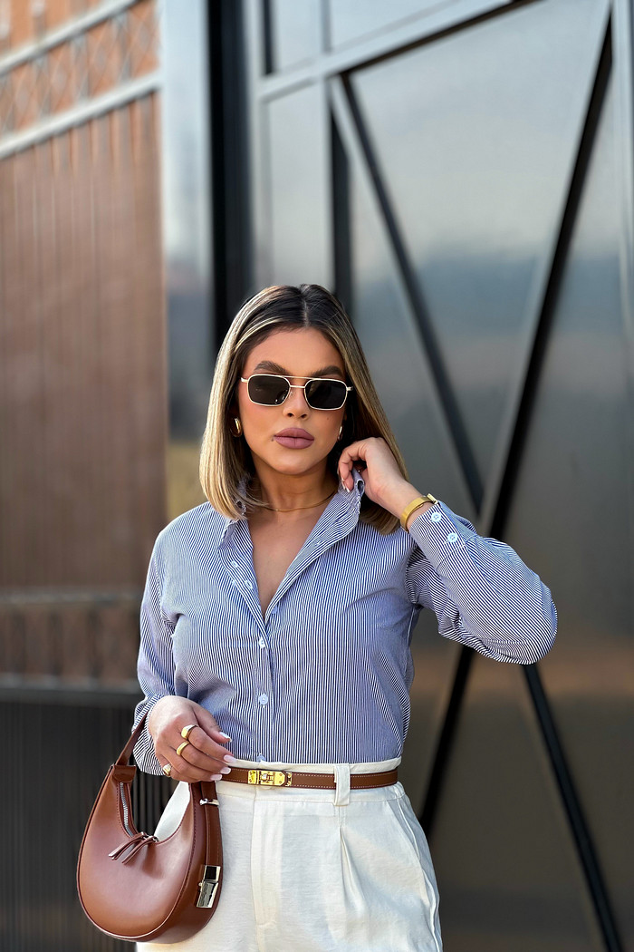 CAMISA TRICOLINE CLÁSSICA LISTRADA