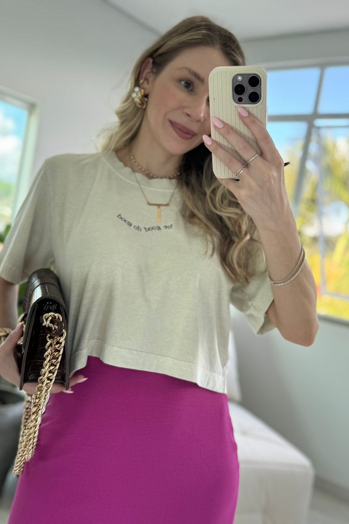 CAMISETA T-SHIRT CROPPED BE GOOD