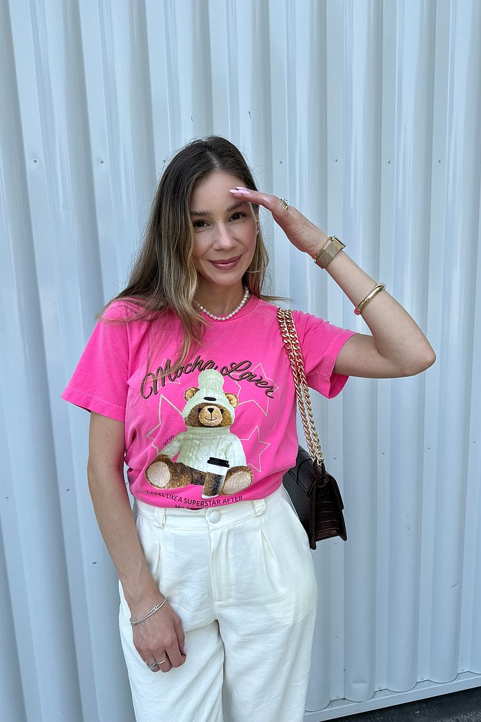 CAMISETA T-SHIRT BABY MOCHA LOVER URSO