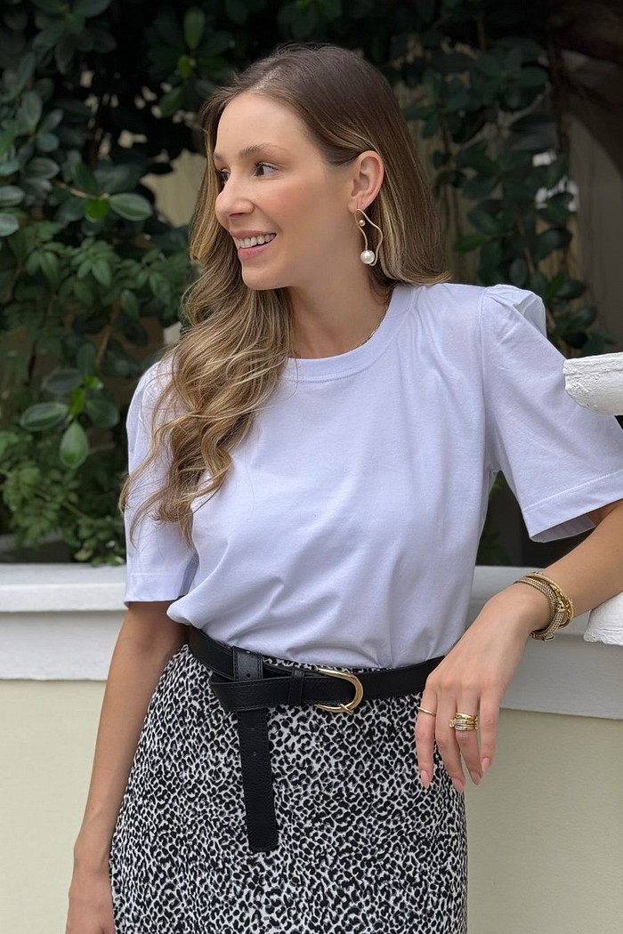 BLUSA MALHA MANGA PRINCESA