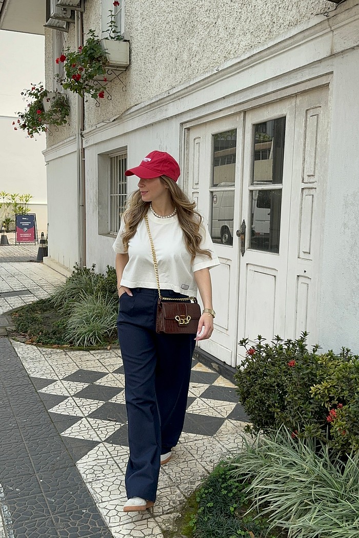 CAMISETA T-SHIRT CROPPED BÁSICO