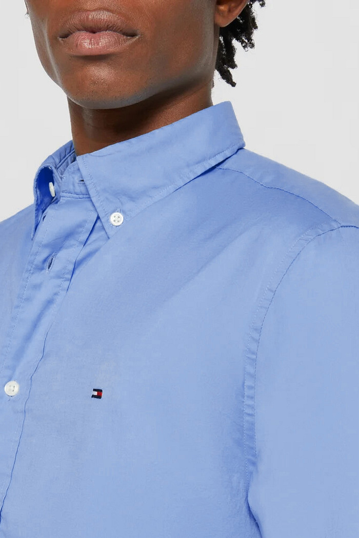 Camisa Tommy Hilfiger Regular Fit Cotton Oxford Azul Céu