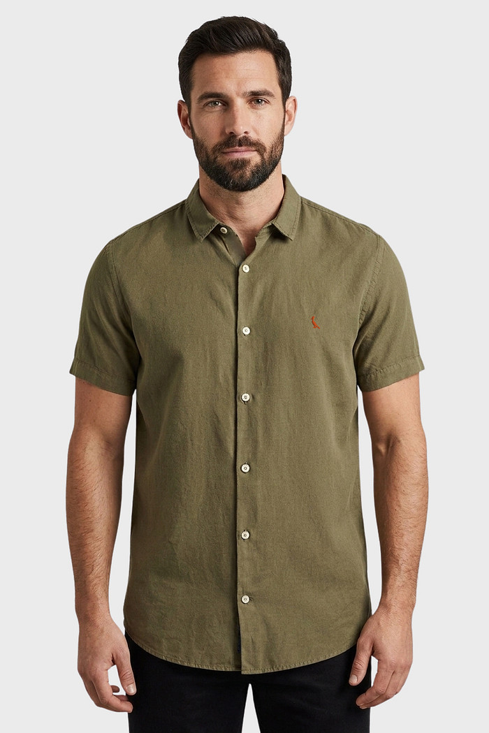 Camisa Reserva Manga Curta Nova Paraty Contraste Verder Musgo