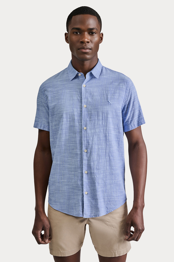 Camisa Reserva Manga Curta Flame Leve Azul Céu