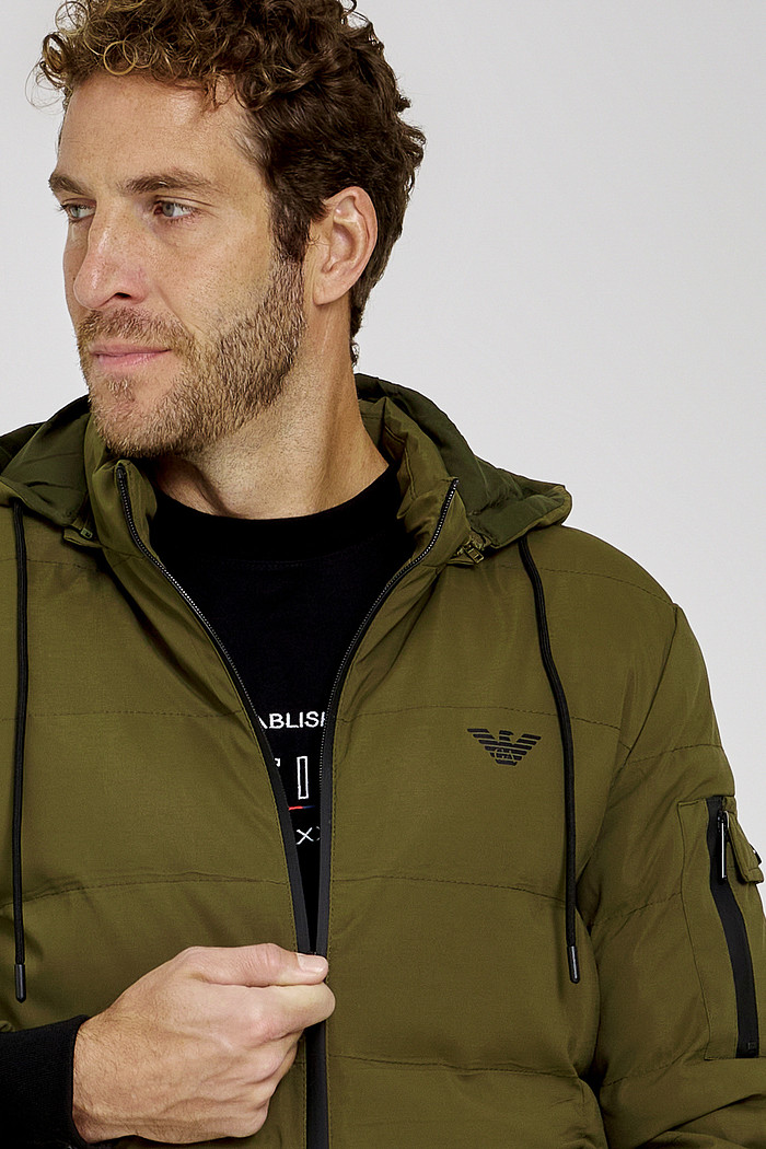 Jaqueta Emporio Armani Logo Aguia Verde Militar