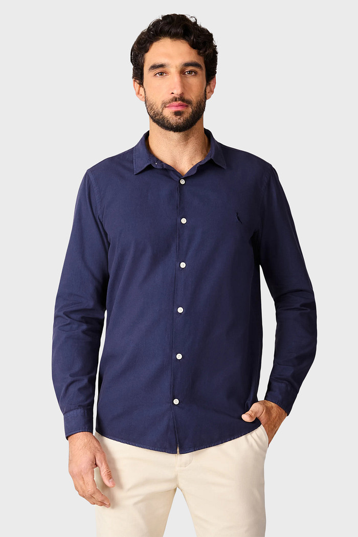 Camisa Reserva ML Regular Nova Paraty Azul Marinho