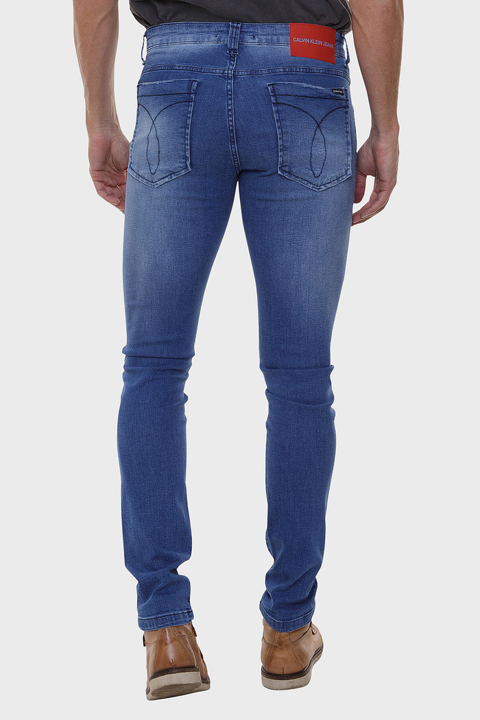 Calça Calvin Klein Jeans Masculina Skinny Azul Escuro