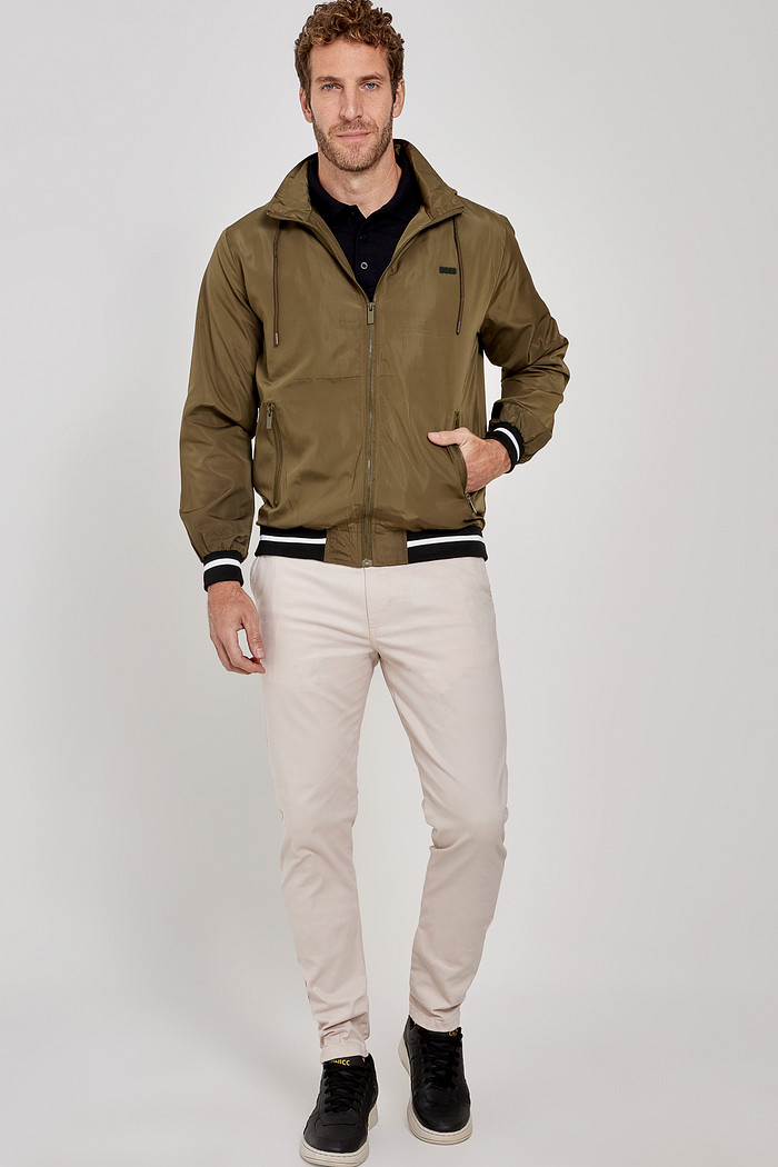 Jaqueta Hugo Boss Corta Vento Verde Militar Lifestyle