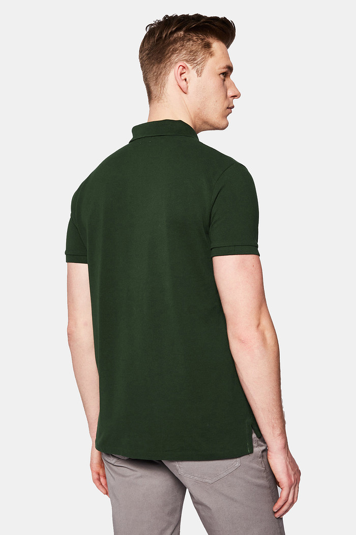 Camisa Polo Ralph Lauren Custom Fit Masculina Red Icon Verde Musgo