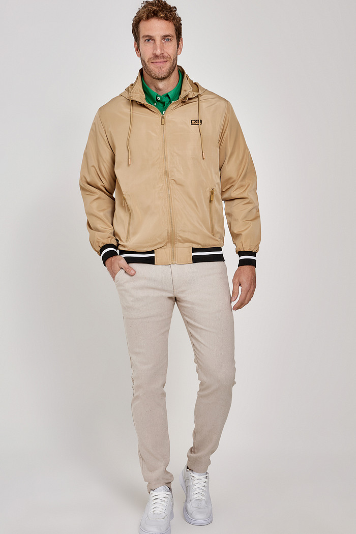 Jaqueta Hugo Boss Corta Vento Bege Lifestyle