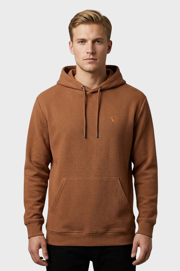 Moletom Reserva Capuz Hoodie Textura Jalapão Marrom