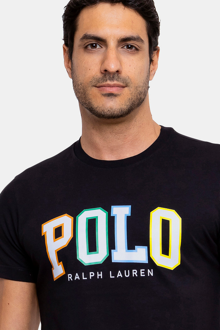 Camiseta Ralph Lauren Slim Fit Estampa Polo Preta