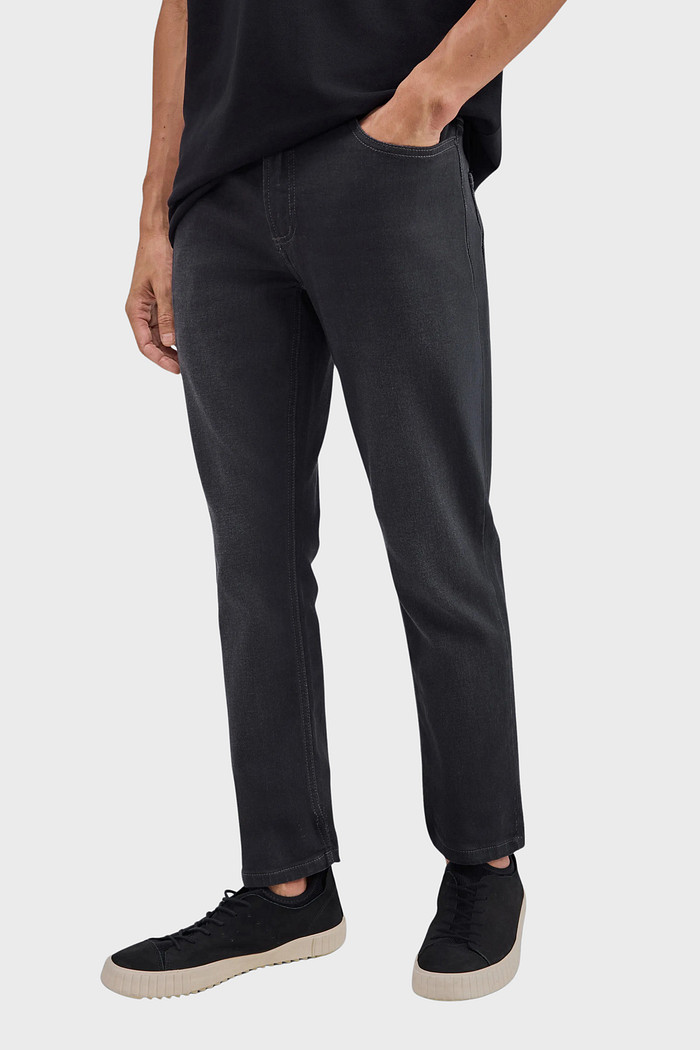 Calça Reserva Jeans Masculina Skinny Moletom Black Preta