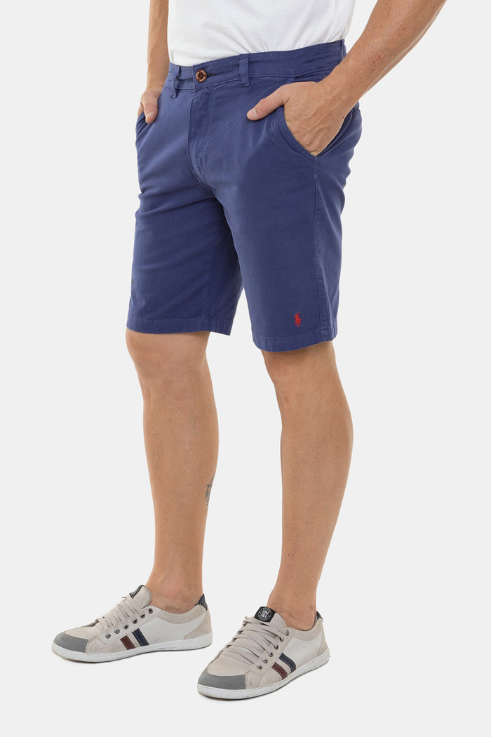 Bermuda Sarja Ralph Lauren Masculino Slim Básico Azul Escuro