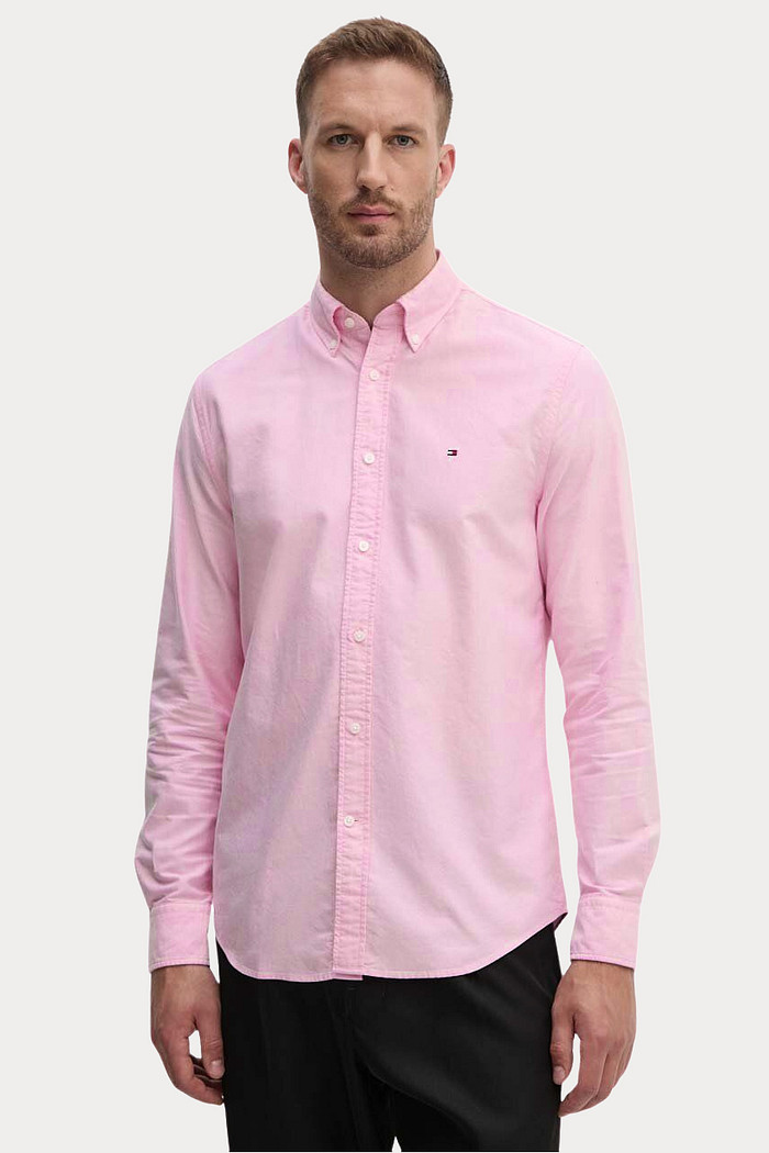 Camisa Tommy Hilfiger Oxford Rosa